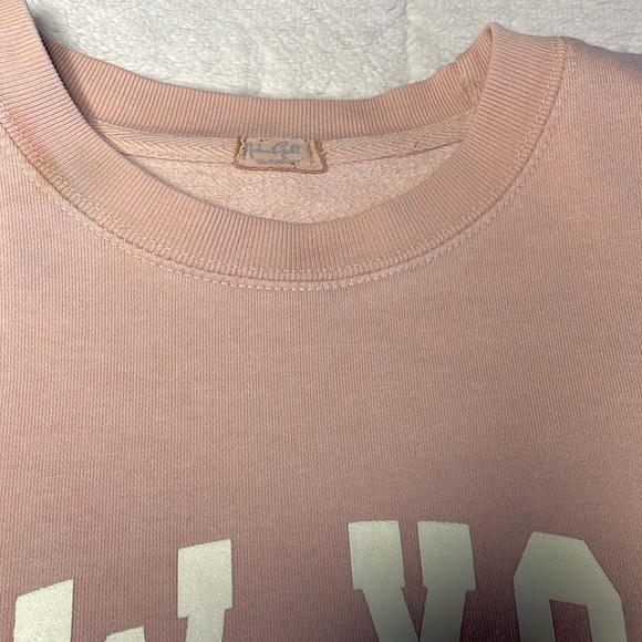 Light Pink Brandy Melville New York Crew Neck - Picture 3 of 4